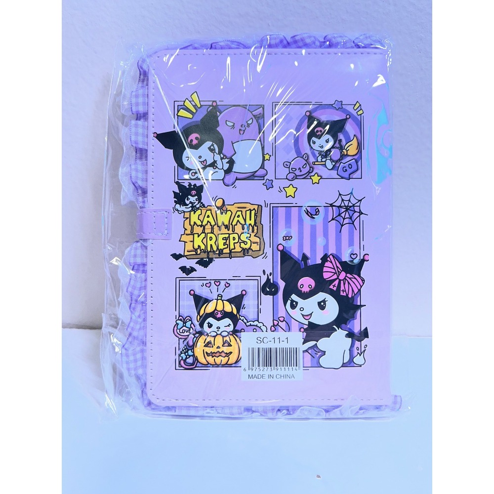 Sanrio Kuromi Sweet Diary Journal Lilac Purple Gingham Ruffle Kawaii Kreps - Picture 2 of 2